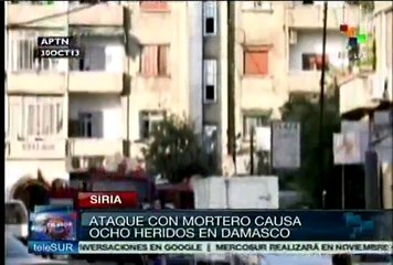 Ataque con mortero deja al menos ocho heridos en Damasco