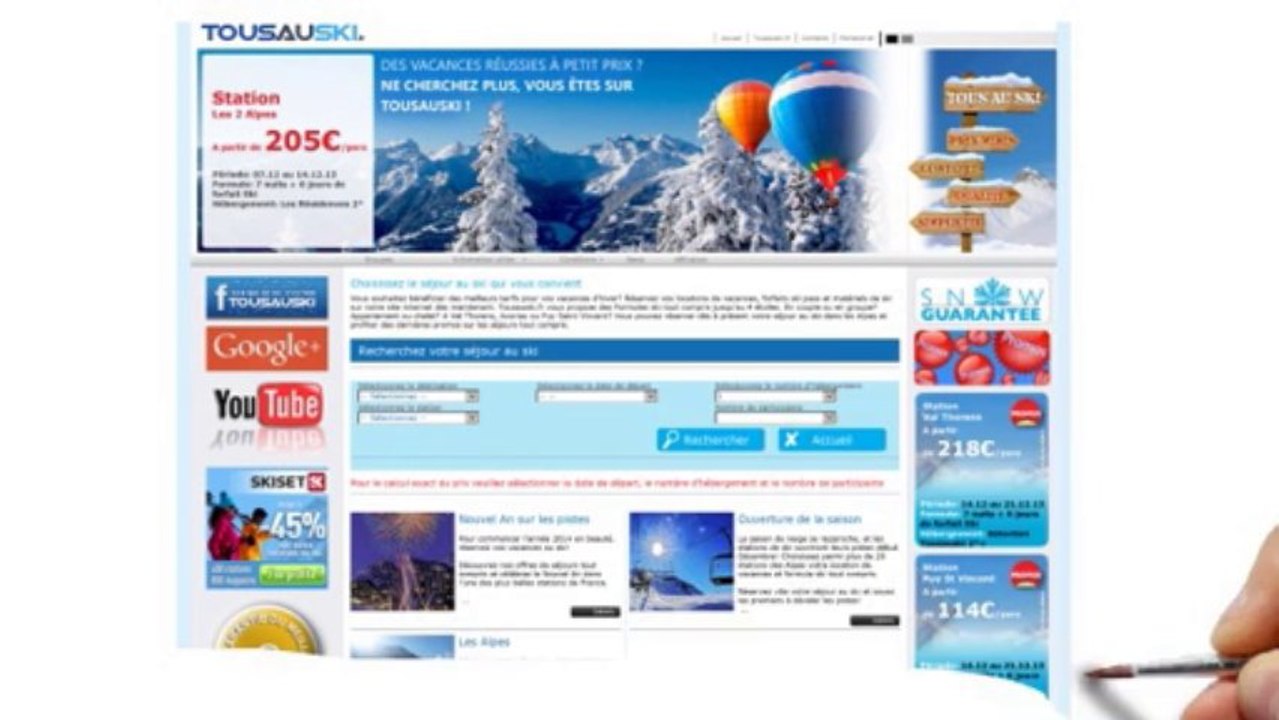 ski pas cher, location ski et vacances au ski pour les sports d'hiver avec Tous Au Ski