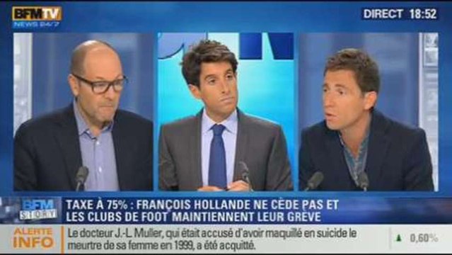 BFM Story: taxe à 75%: le résultat du match entre Hollande et les patrons de clubs frondeurs - 31/10