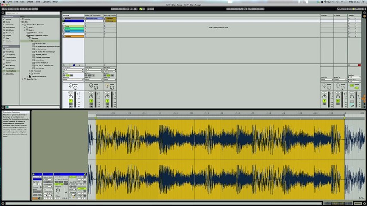 Ableton Live Audio Warping Algorithms