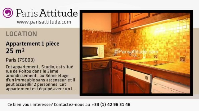 Appartement Studio à louer - Temple, Paris - Ref. 1145