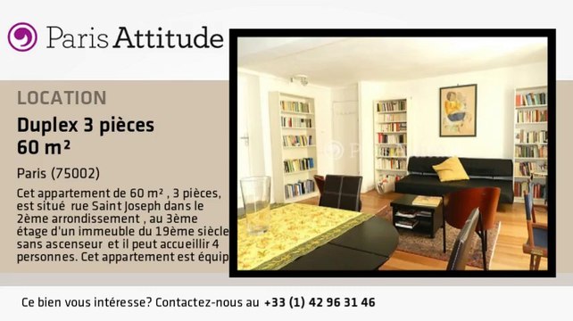Duplex 2 Chambres à louer - Bourse, Paris - Ref. 8796