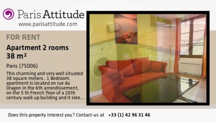 1 Bedroom Apartment for rent - St Germain, Paris - Ref. 7854