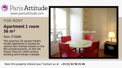 Studio Apartment for rent - Champs Elysées, Paris - Ref. 2892
