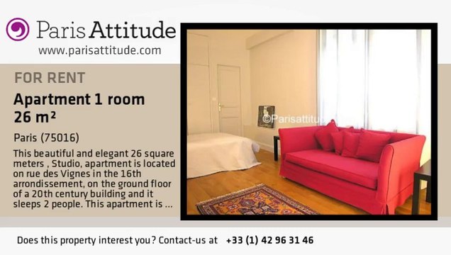 Studio Apartment for rent - La Muette, Paris - Ref. 6993