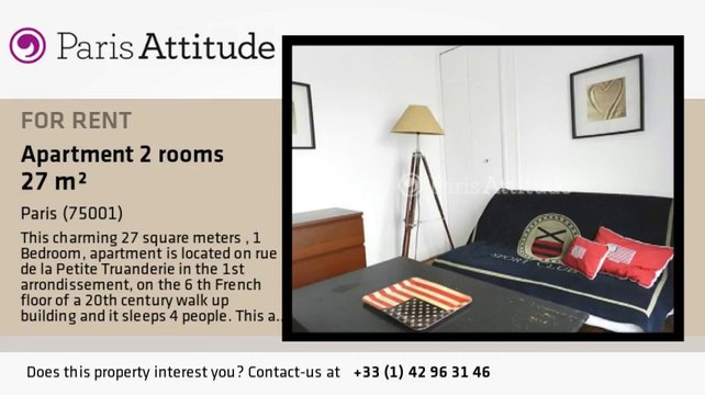 1 Bedroom Apartment for rent - Châtelet, Paris - Ref. 8527