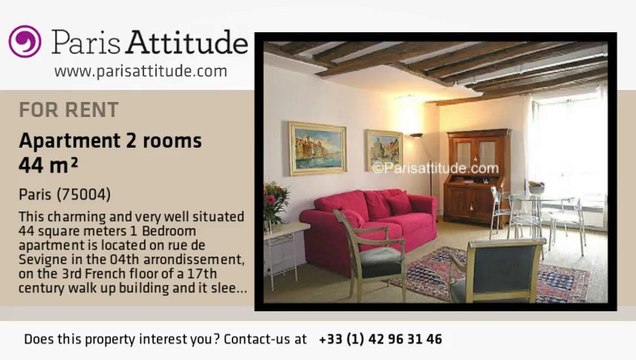 1 Bedroom Apartment for rent - St Paul, Paris - Ref. 3126