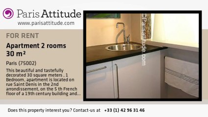 1 Bedroom Apartment for rent - Strasbourg St Denis, Paris - Ref. 6216