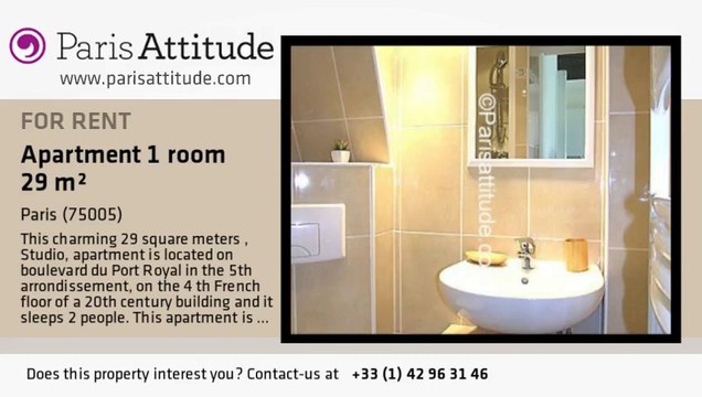 Studio Apartment for rent - Port Royal, Paris - Ref. 7448
