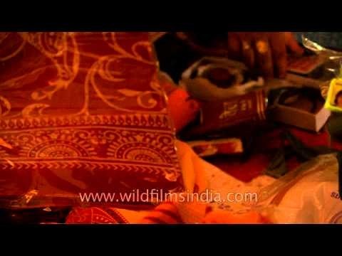 Sorting out the Puja items: Durga Puja at CR Park- Behind the scenes