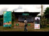 Bamboo stalls under the wide open sky: Ziro Music Fest