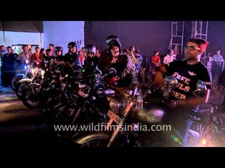 Bikers line up in Okhla ground- Delhi