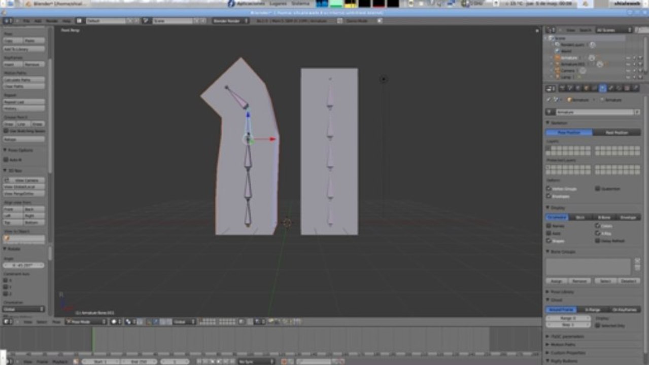 Blender Tutorial armature bone Ik blender 2.5 constrain
