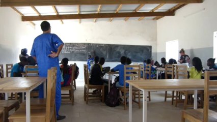 Cours de Géographie avec les 6è B du collège de Mbodiène, 31 octobre 2013