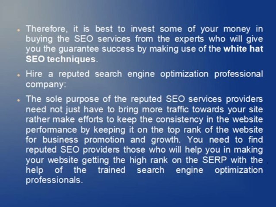 Make use of the SEO services company for online business growth