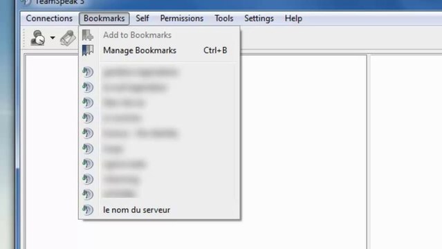 Ajouter un serveur aux favoris dans Teamspeak 3