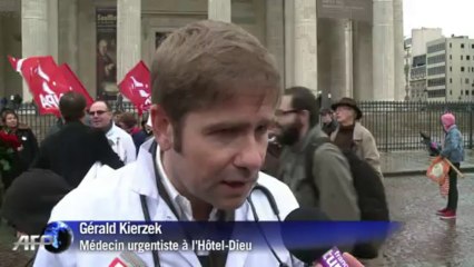 Paris: marche funèbre pour les urgences de l'Hôtel-Dieu