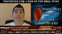 Purdue Boilermakers vs. Ohio St Buckeyes Pick Prediction NCAA College Football Odds Preview 11-2-2013