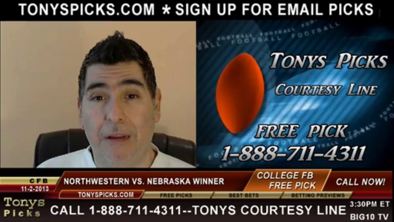 Nebraska Cornhuskers vs. Northwestern Wildcats Pick Prediction NCAA College Football Odds Preview 11-2-2013