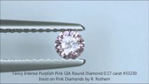Fancy Intense Purplish Pink Diamond GIA Round 0.17 carat #33230 R. Rothem