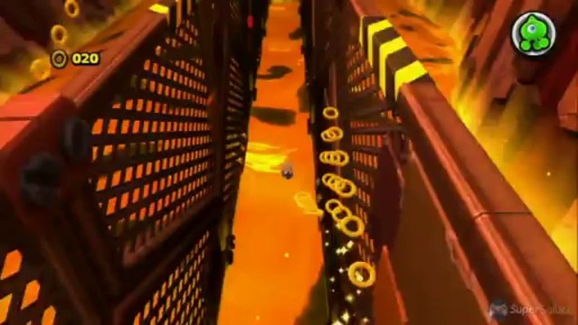 Soluce Sonic Lost World - Lava Mountain Zone 3 : 5 anneaux rouges / red star rings