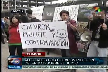 Ecuatorianos piden celeridad en el juicio contra Chevron