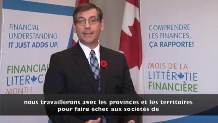 #MLF2013 : Le gouvernement Harper donne le coup d’envoi au Mois de la littératie financière 2013