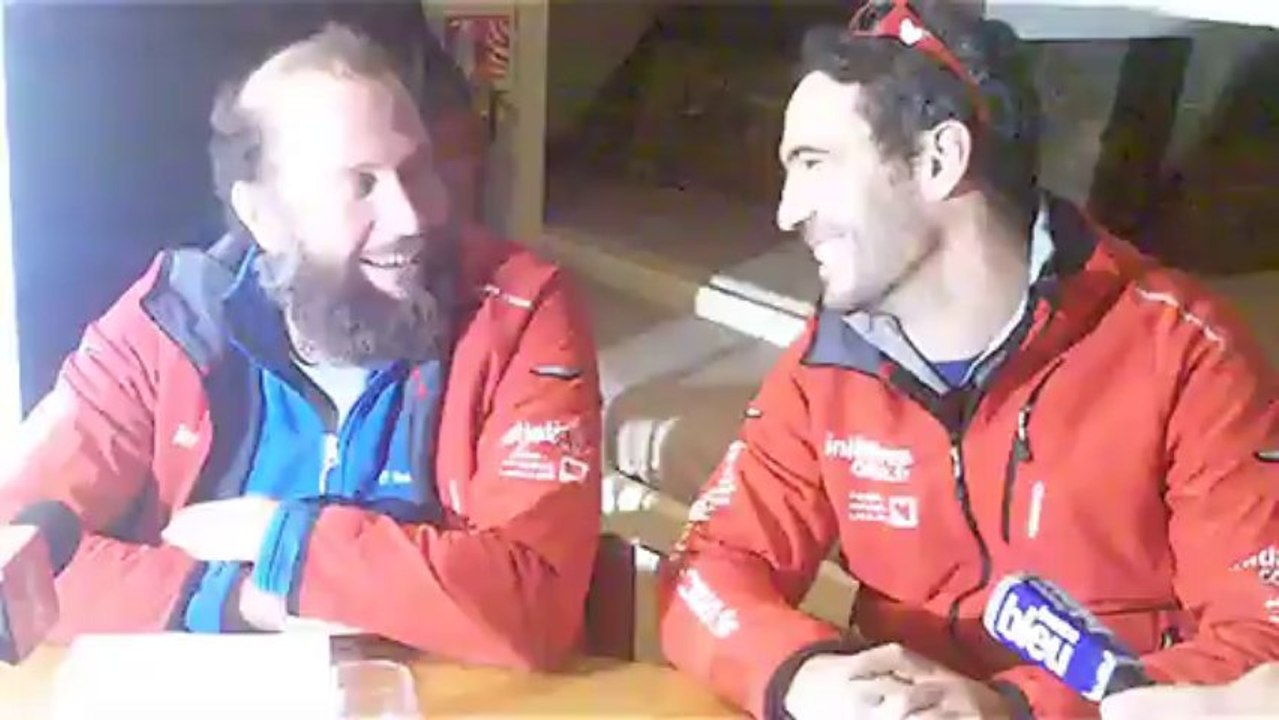 François Damiens et Tanguy de Lamotte : des gaufres sur la Transat Jacques Vabre