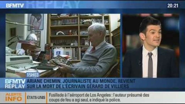 BFMTV Replay: la mort de l'écrivain Gérard de Villiers - 01/11
