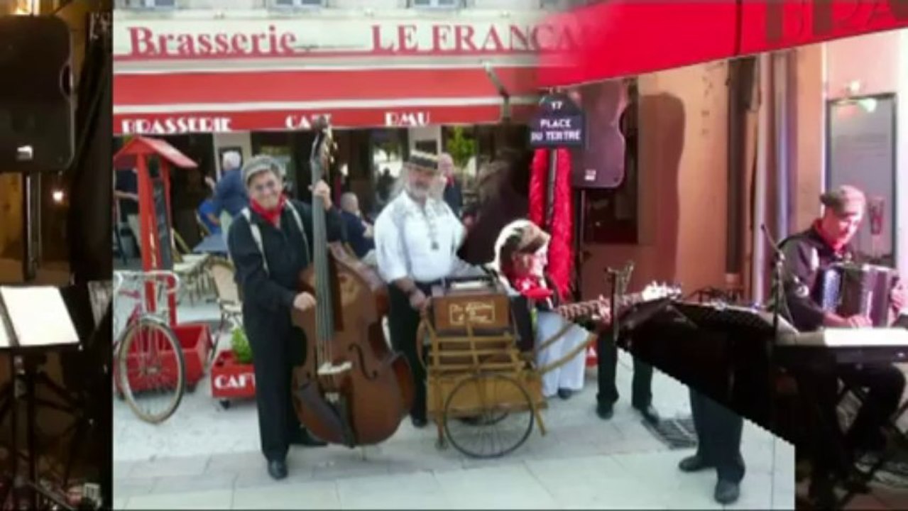 EDITH PIAF - La foule  - Cip  KIMLIVE NOMER  - Chanteuse du  groupe  PLACE DU TERTRE Charente Maritime .mp4