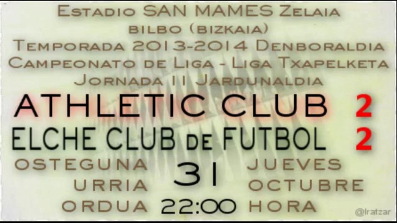 Jor.11: Athletic 2 - Elche CF 2 (31/10/13)