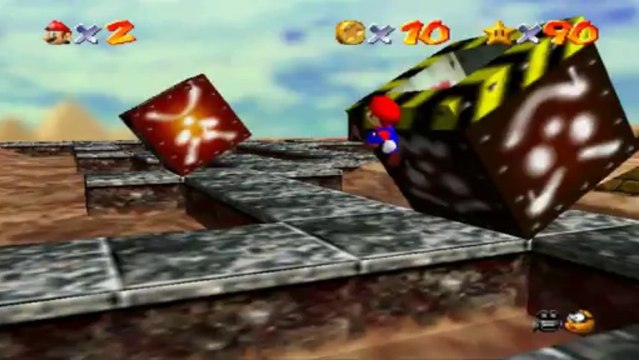 Super Mario 64 - Sables trop mouvants - Etoile 5 : Vol vers les pièces rouges