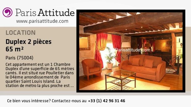 Duplex 1 Chambre à louer - Ile St Louis, Paris - Ref. 1847