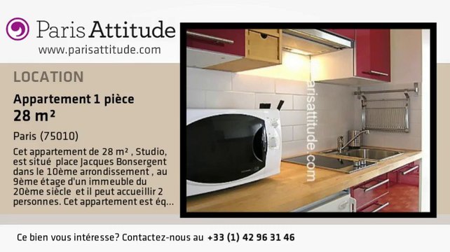 Appartement Studio à louer - Faubourg St Martin, Paris - Ref. 6076