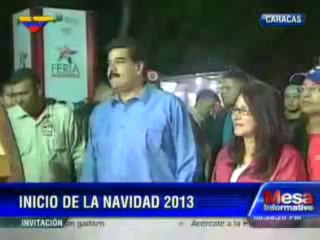 (Video) Presidente Maduro y Primera Combatiente dan la bienvenida a la Navidad 2013