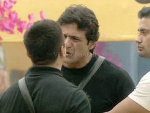 Bigg Boss 7- New entrant Ajaz Khan fights with Armaan, Gauahar