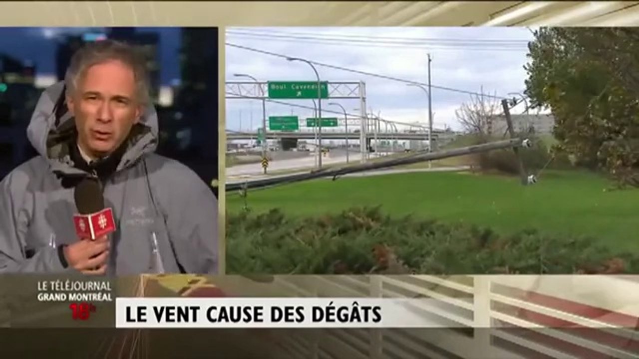 Le vent cause des dégâts