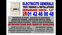 PARIS 17eme - ELECTRICIEN - 0142460048 - DEPANNAGES 24H/24