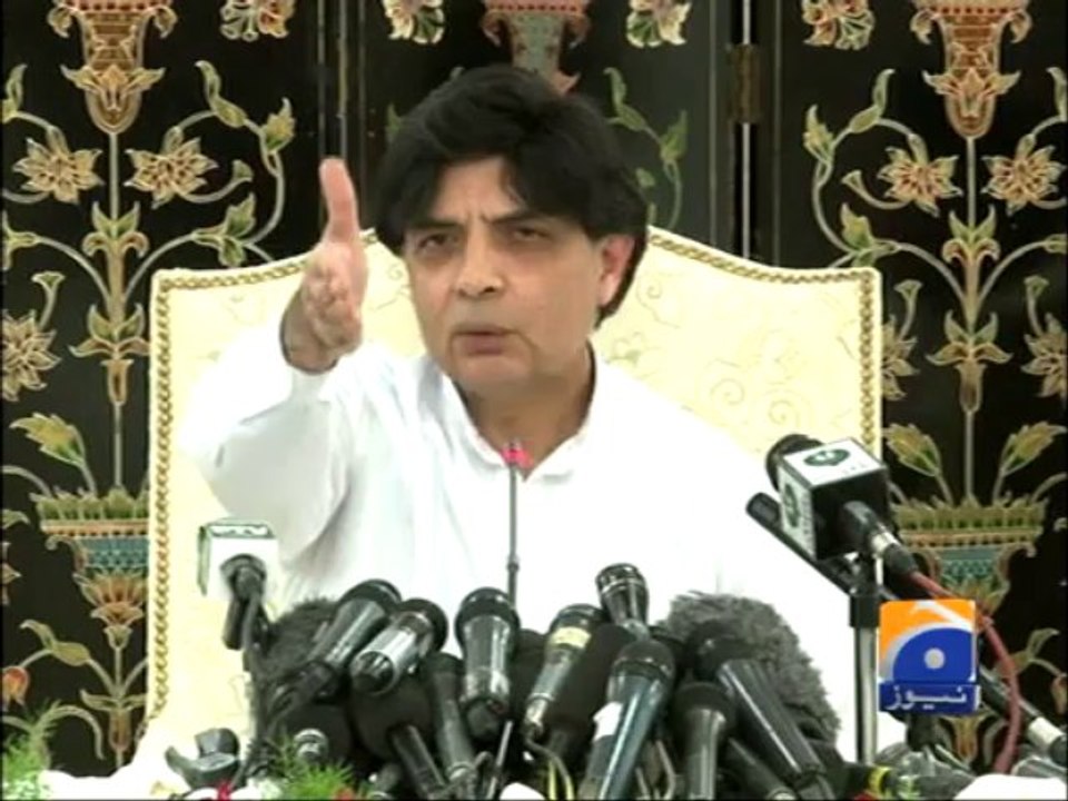 Peace Process Murdered: Nisar