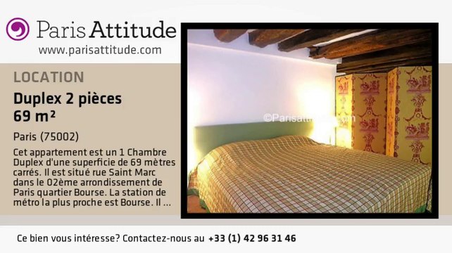 Duplex 1 Chambre à louer - Bourse, Paris - Ref. 4176