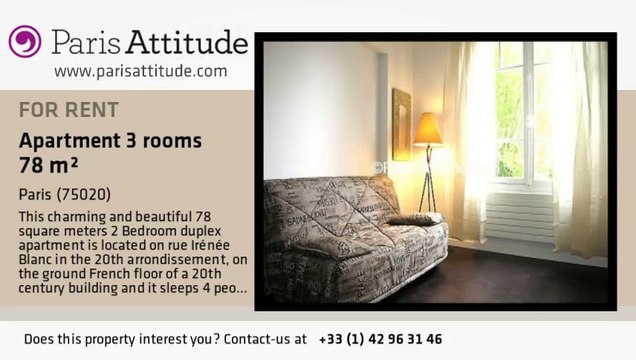 2 Bedroom Duplex for rent - Porte de Bagnolet, Paris - Ref. 5176