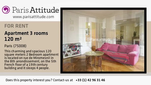 2 Bedroom Apartment for rent - Miromesnil, Paris - Ref. 3079