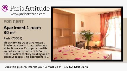 Studio Apartment for rent - Jardin du Luxembourg, Paris - Ref. 1502