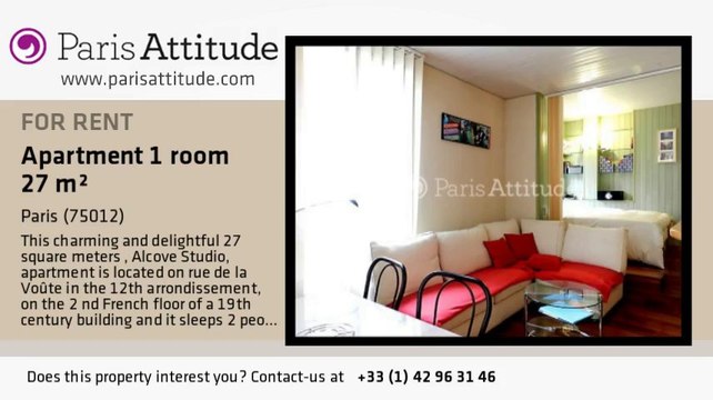 Alcove Studio Apartment for rent - Porte de Vincennes, Paris - Ref. 8171