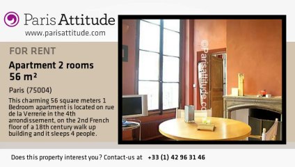 1 Bedroom Apartment for rent - Hôtel de Ville, Paris - Ref. 4071