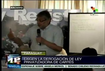 Ley de Privatización paraguaya continúa enfrentando el rechazo popular