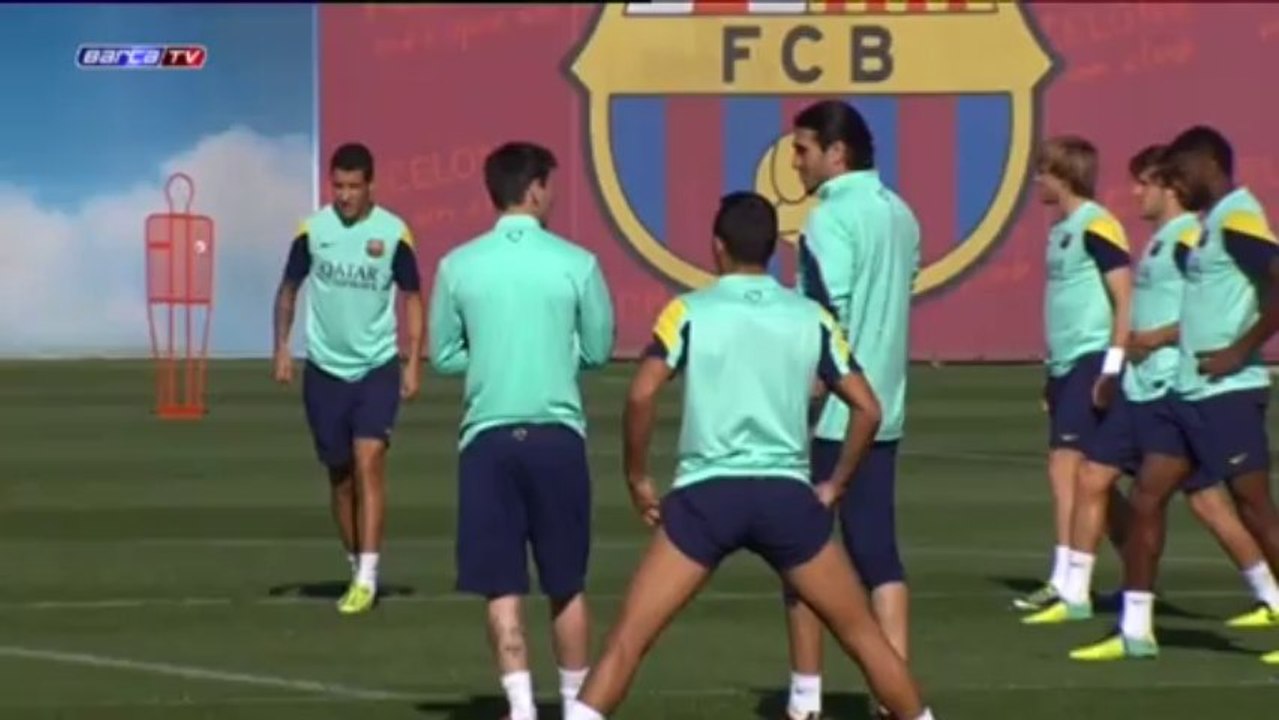 El Barcelona se entrena pensando ya en el duelo de la Liga de Campeones ante el Milan