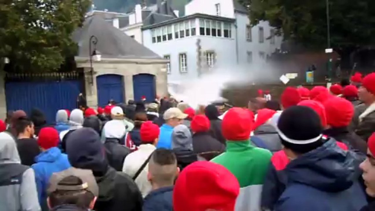 Incidents lors de la manifestation des Bonnets...