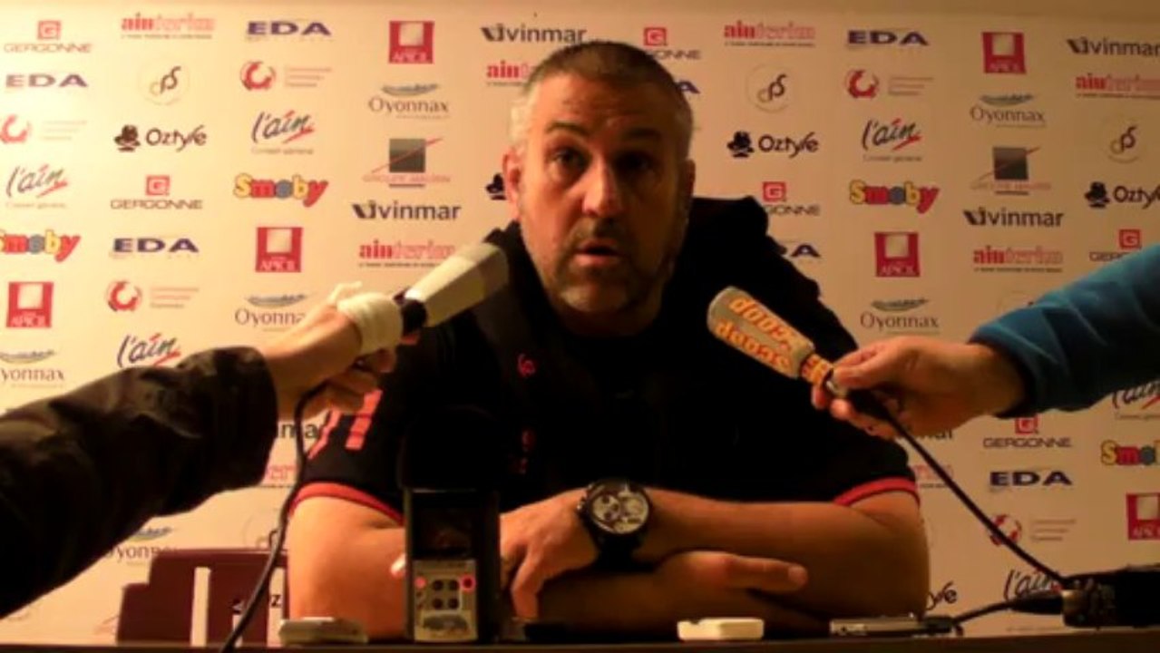 Rugby Top 14 - Christophe Urios après USO - USAP 1ère partie