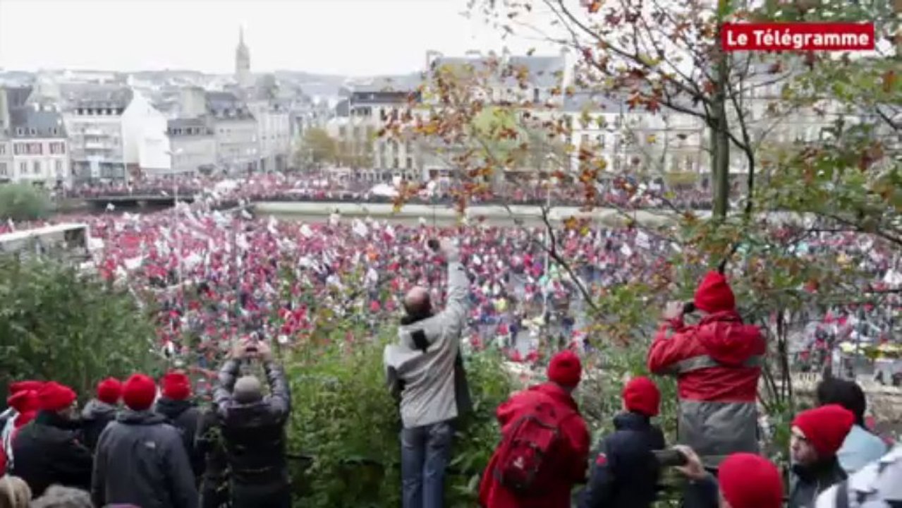 Bretagne. Emploi, écotaxe : la marée était en rouge